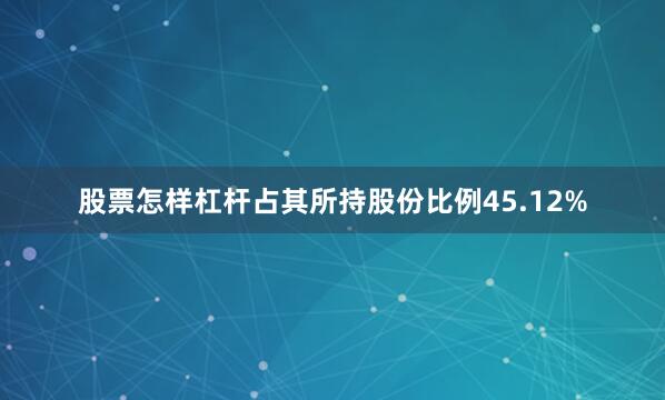 股票怎样杠杆占其所持股份比例45.12%